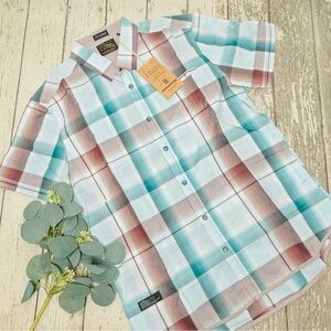 7 Diamonds Wave Beat Plaid Button Up Shirt